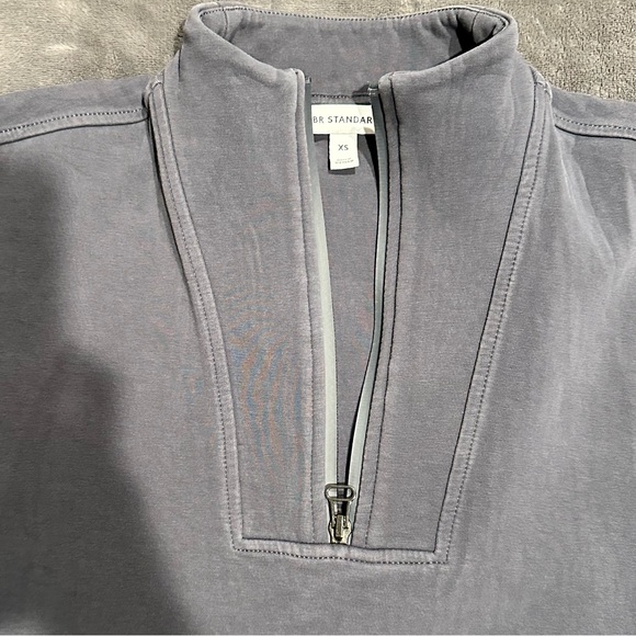 Banana Republic BR Standard Scuba-Knit Sweatshirt Tunic Silky Coal XS - Picture 6 of 9